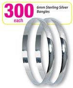 Sterling Silver 6mm Bangles-Each