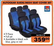 Autogear Suede/Mesh Seat Cover Set