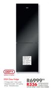Defy 350Ltr Glass Fridge