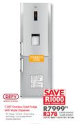 Defy C387 Stainless Steel Fridge With Water Dispenser
