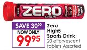 Zero High5 Sports Drink 20 Effervescent Tablets Assorted