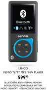 Lenco Xemio 767BT MP3/MP4 Player