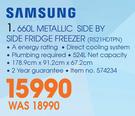 Samsung 660Ltr Metallic Side By Side Fridge Freezer RS21HDTPN