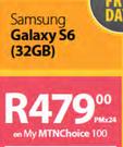 Samsung Galaxy S6 32GB-On My MTNChoice 100
