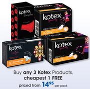 Kotex Products-Per Pack