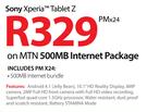 Sony Xperia Tablet Z-On MTN 500MB Internet Package