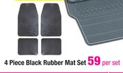 Stingray 4 Piece Black Rubber Mat Set-Per Set