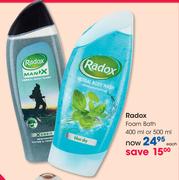 Radox Foam Bath-400ml Or 500ml Each