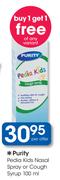 Purity Pedia Kids Nasal Spray or Cough Syrup-100ml