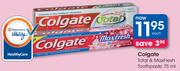 Colgate Total & MaxFresh Toothpaste-75ml Each