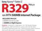 Sony Xperia Z Tablet-On MTN 500MB Internet Package