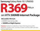Samsung Galaxy Note 10.1(P6050)-On MTN 500MB Internet Package