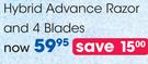 Bic Hybrid Advance Razor And 4 Blades