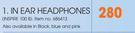 JBL In Ear Headphones(Inspire100B)
