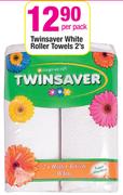 Twinsaver White Roller Towels-2's