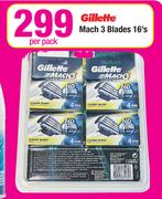 Gillette Mach 3 Blades-16's Per Pack