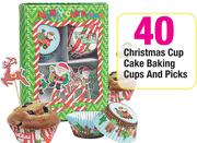 Christmas Cup Cake Baking Cups And Picks
