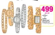 Monaco Ladies Watch & Bracelet Set