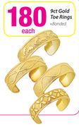 9ct Gold Toe Rings-Each