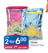 Clicks Popcorn-2 x 25g
