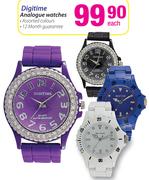Digitime Analogue Watches-Each