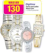 Digitime Gents And Ladies Watch Sets-Per Set