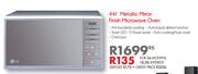LG 44Ltr Metallic Mirror Finish Microwave Oven