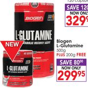Biogen L-Glutamine-500g + 200g Free