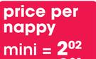 Pampers Disposable Nappies Mini-Per Nappy