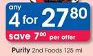 Purity 2nd Foods-4x125ml