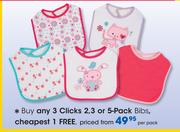 Clicks 2, 3 Or 5-Pack Bibs-Per Pack