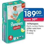 Pampers Pants Jumbo Packs-Per Pack