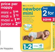 Clicks Disposable Nappies Midi-per nappy