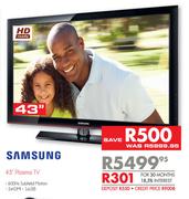 Samsung 43" HD Ready Plasma TV