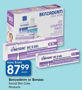 Benzaderm Or Benzac Facial Skin Care Products-Each