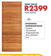 Swartland Horizontal Hardwood Door-813 x 2032mm