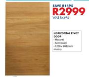 Horizontal Pivot Door-1200 x 2032mm