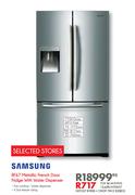 Samsung RF67 Metallic French Door Fridge With Water Dispenser