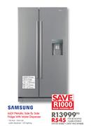 Samsung 660Ltr Metallic Side By Side Fridge With Water Dispenser 