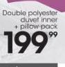 Double Polyester Duvet Inner + Pillow Pack