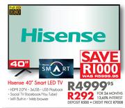 Hisense 40" Smart LED TV