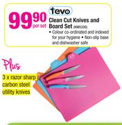 Tevo Clean Cut Knives And Board Set KMS330