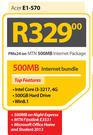 Acer E1-570-On MTN 500MB Internet Package