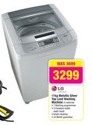 LG 11kg Metallic Silver Top Load Washing Machine-T1108TEFTN