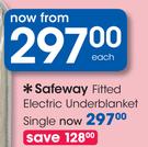 Safeway Fitted Electric Underblanket Single-Each