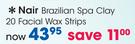 Nair Brazilian Spa Clay 20 Facial Wax Strips