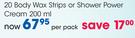 Nair 20 Body Wax Strips Or Shower Power Cream-200ml Per Pack