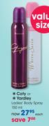 Coty Or Yardley Ladies Body Spray-150ml Each
