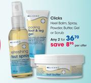 Clicks Heel Balm, Spray, Powder, Butter, Gel Or Scrub-2's