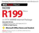 Compaq Presario CQ58 Notebook-On MTN 500MB Internet Package